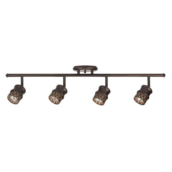 Globe Electric Norris 4-Light Oil Rubbed Bronze Adjustable Track Lighting Kit