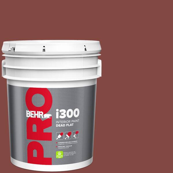 5 gal. #S140-7 Deco Red Dead Flat Interior Paint