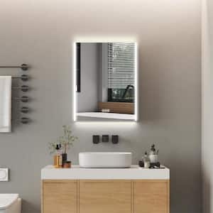24 in. W x 30 in. H Rectangular Surface Mounted LED Medicine Cabinet with Mirror,Dimmable,Top Bottom light,Left Hinge
