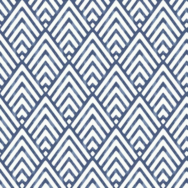 NuWallpaper 30.75 sq. ft. Deep Blue Arrowhead Peel and Stick Vinyl Wallpaper