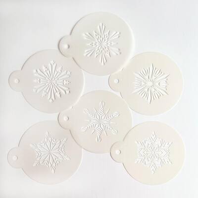 Crystal Snowflake Cookie Stencil Bundle (6 Patterns)