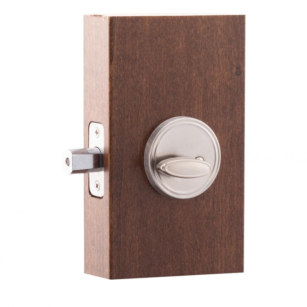 Satin Stainless Single Cylinder Deadbolt with Round Rosette