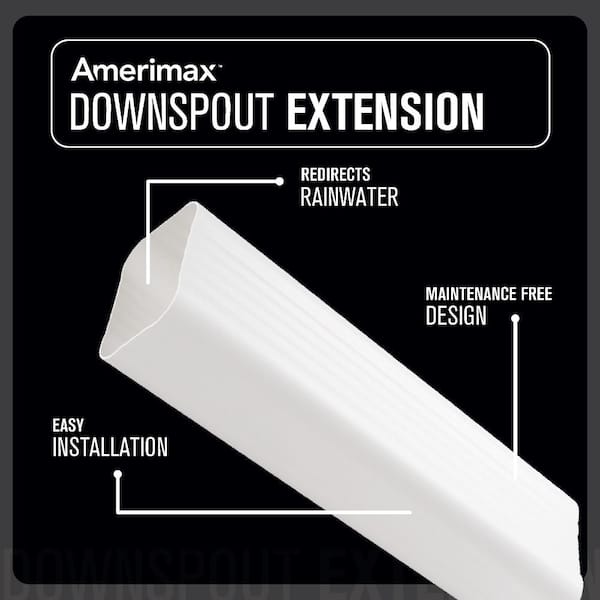 Amerimax Home Products 3 in. x 4 in. x 15 in. White Vinyl