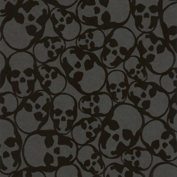 Skulls Black Wallpaper