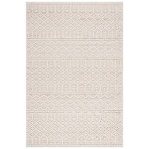 SAFAVIEH Global Beige/Ivory 7 ft. x 7 ft. Diamond Striped Indoor ...