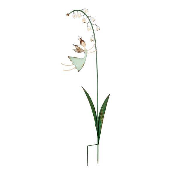 45 in. Metal Fairy with Flower Stake