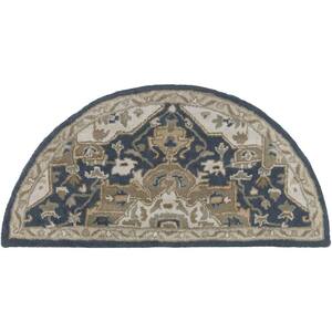 Gilgamesh Navy 2 ft. x 4 ft. Hearth Indoor Area Rug