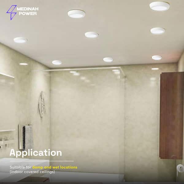 6 in. 75-Watt Equivalent LED Dimmable Surface/E26 Retrofit Can Disk Downlight, 1000 Lumens, 2700K-5000K Selectable