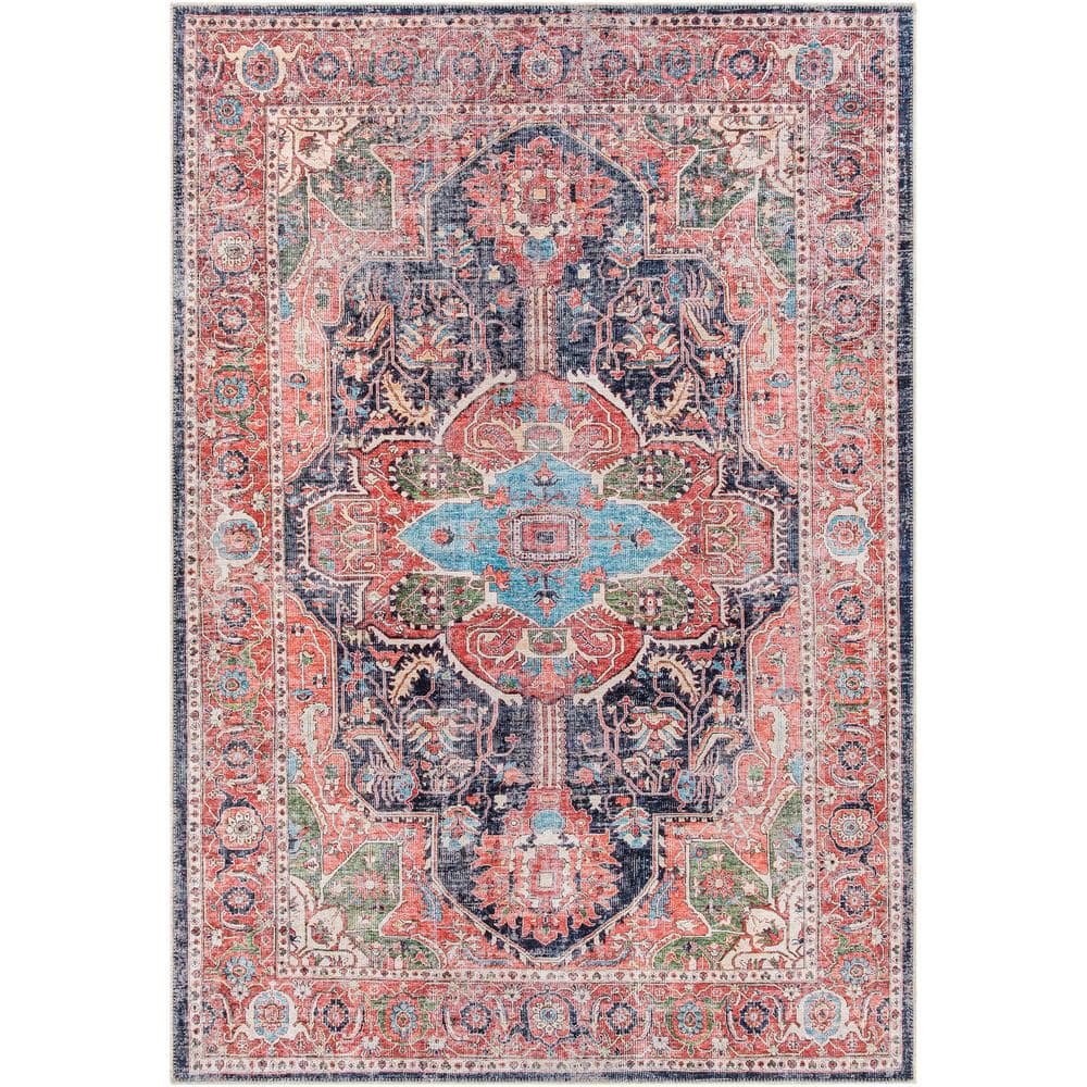 Artistic Weavers Cadencia Red/Blue Traditional 9' x 12' Machine Washable Area Rug, Size: 9'3 inch x 12