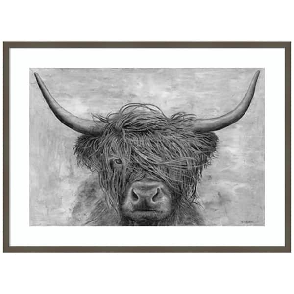 Amanti Art "Norwegian Bison" by Marie Elaine Cusson 1-Piece Framed Giclee Nature Art Print 30 in. x 41 in.
