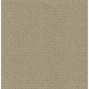 Cheng Light Brown Woven Grasscloth Wallpaper Sample