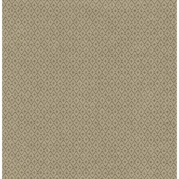 A-Street Prints Cheng Light Brown Woven Grasscloth Wallpaper Sample