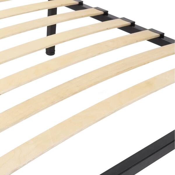 Furinno Cannet Twin Metal Platform Bed, Twin Metal Bed Frame With Wood Slats