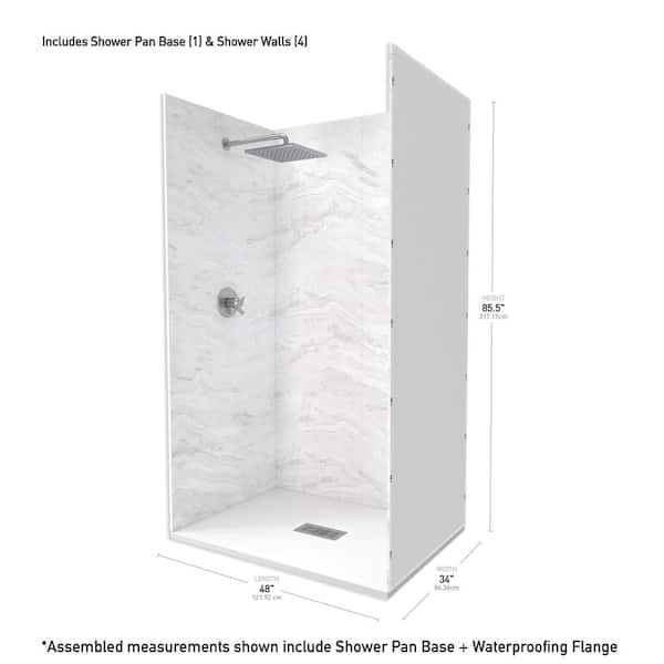 KPACKCB4848: Accessory Package for Walk-in Shower, Model 3LRS4848B22B