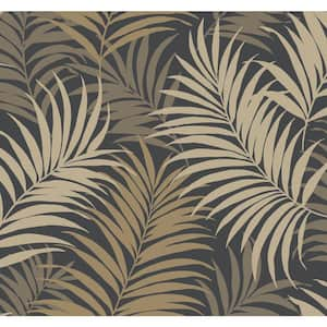 Bazaar Collection Neutral/Taupe Broad Leaf Design Non-Woven Non-Pasted Wallpaper  Roll (Covers 57 sq.ft.) G78300 - The Home Depot