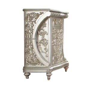 Champagne, Gold 5 Drawers 46 in. Dresser with Without Mirror