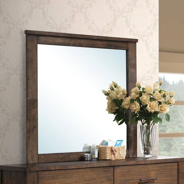 Acme Furniture Merrilee 1 in. x 40 in. Rustic Square Framed Oak