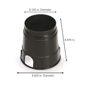 6 in. Round Valve Box and Cover; Black Box, Green Cover