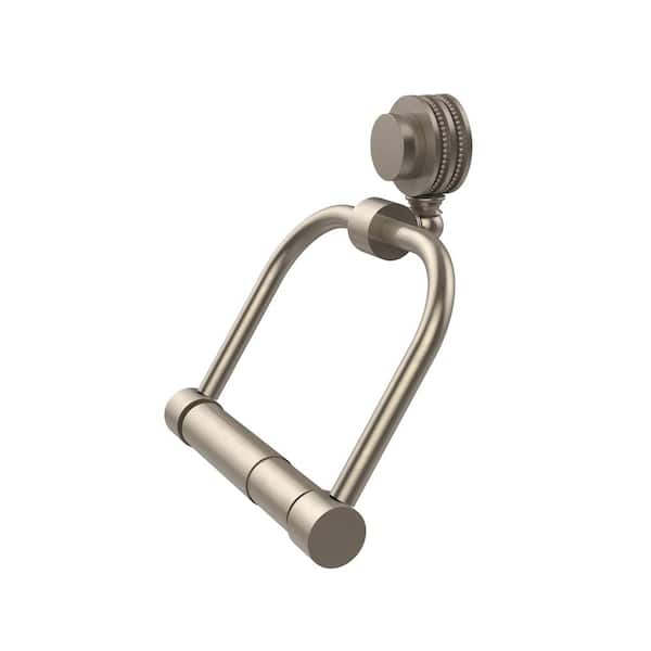 Allied Brass Venus Collection Single Post Toilet Paper Holder with Dotted Accents in Antique Pewter