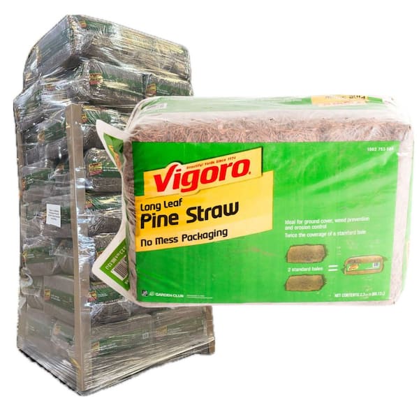 3,500 sq. ft. Bagged Long Leaf Pine Needle Mulch Pallet, 35-Count (100 sq. ft./unit)