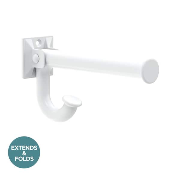 Liberty Square Extend-A-Hook 3.2 in. H 35 lb. Load Capacity Extendable Wall Hook in Pure White