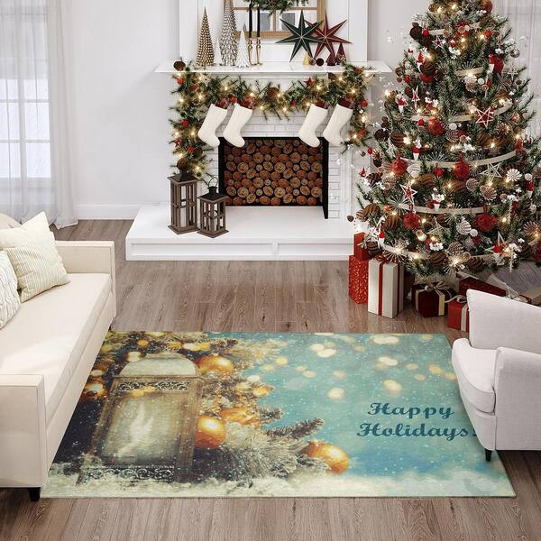 Addison Rugs Cozy Winter Blue 1 ft. 8 in. x 2 ft. 6 in. Indoor