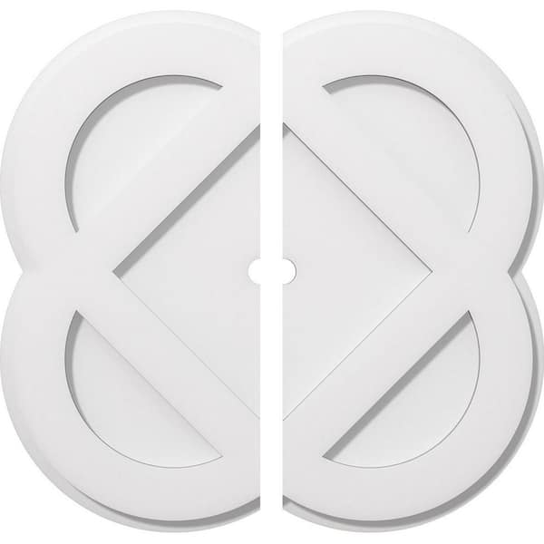 Ekena Millwork 1 in. P X 8 in. C X 20 in. OD X 1 in. ID Charlotte Architectural Grade PVC Contemporary Ceiling Medallion, Two Piece