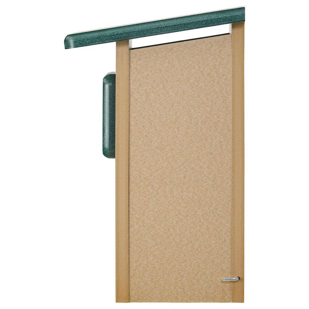 Taupe and Green Recycled Plastic Bluebird House with 1.5" Entrance