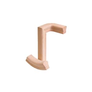 7276 Red Oak 2 Rise Right Hand Gooseneck - 6210 Wood Staircase Handrail Fitting for Stair Remodel