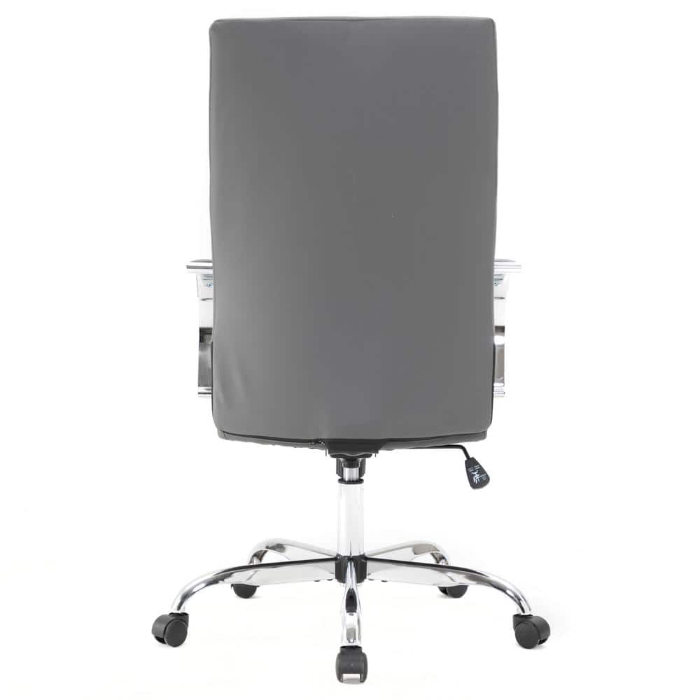 Sonora High-Back Executive Leather Swivel Chair in Gray