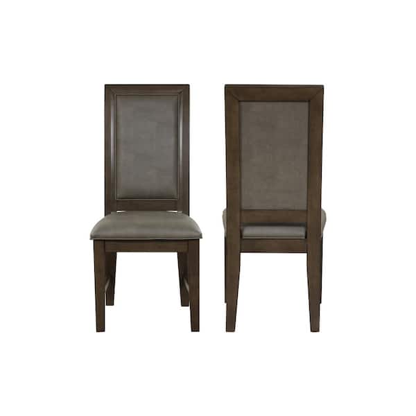 NEW CLASSIC HOME FURNISHINGS New Classic Furniture Cityscape Walnut Wood Dining Side Chair (Set of 2)