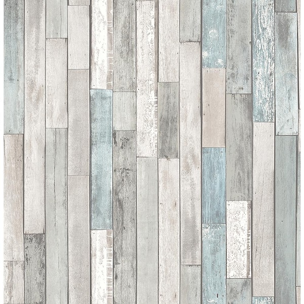 Brewster Barn Board Grey Thin Plank Grey Wallpaper Sample