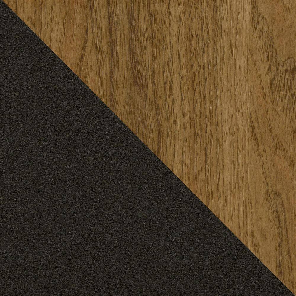 Tallulah Walnut Woodgrain & Gray Metal Triangular Nesting Tables