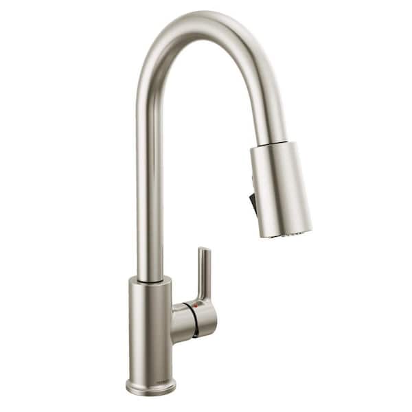 Peerless Flute Single Handle Pull Down Sprayer Kitchen Faucet with 1.0 GPM in Stainless
