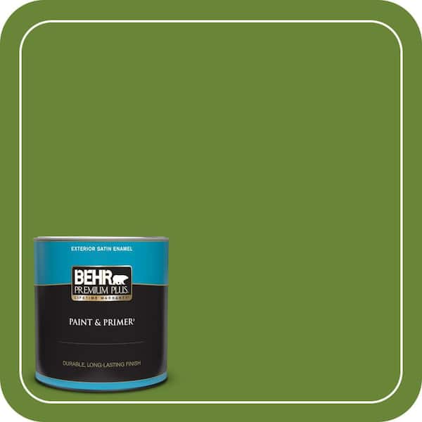BEHR PREMIUM PLUS 1 qt. #P370-7 Sun Valley Satin Enamel Exterior Paint & Primer