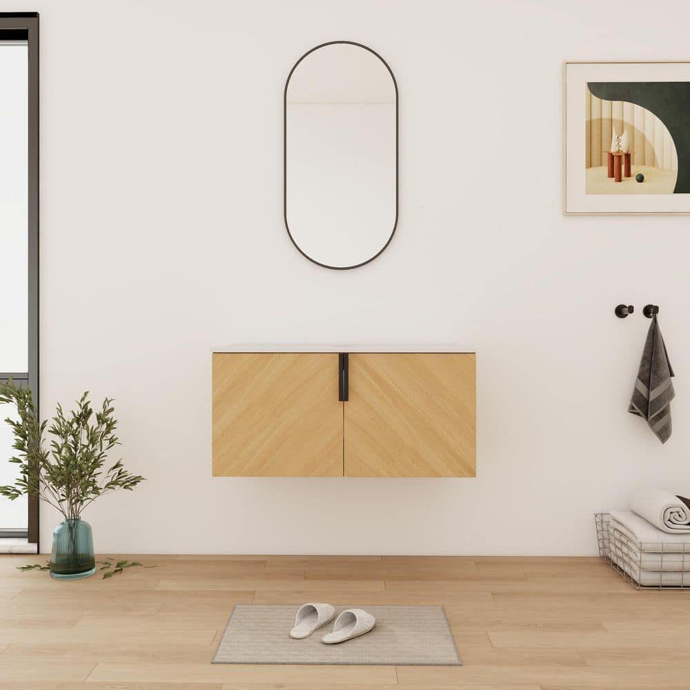 36 in. Bath Vanity Cabinet without Top in Oak Unassembled price history on PriceWatchPro