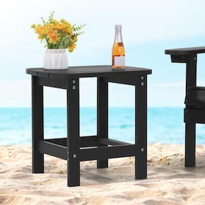 Black Plastic Outdoor Coffee Table for Adirondack Chair