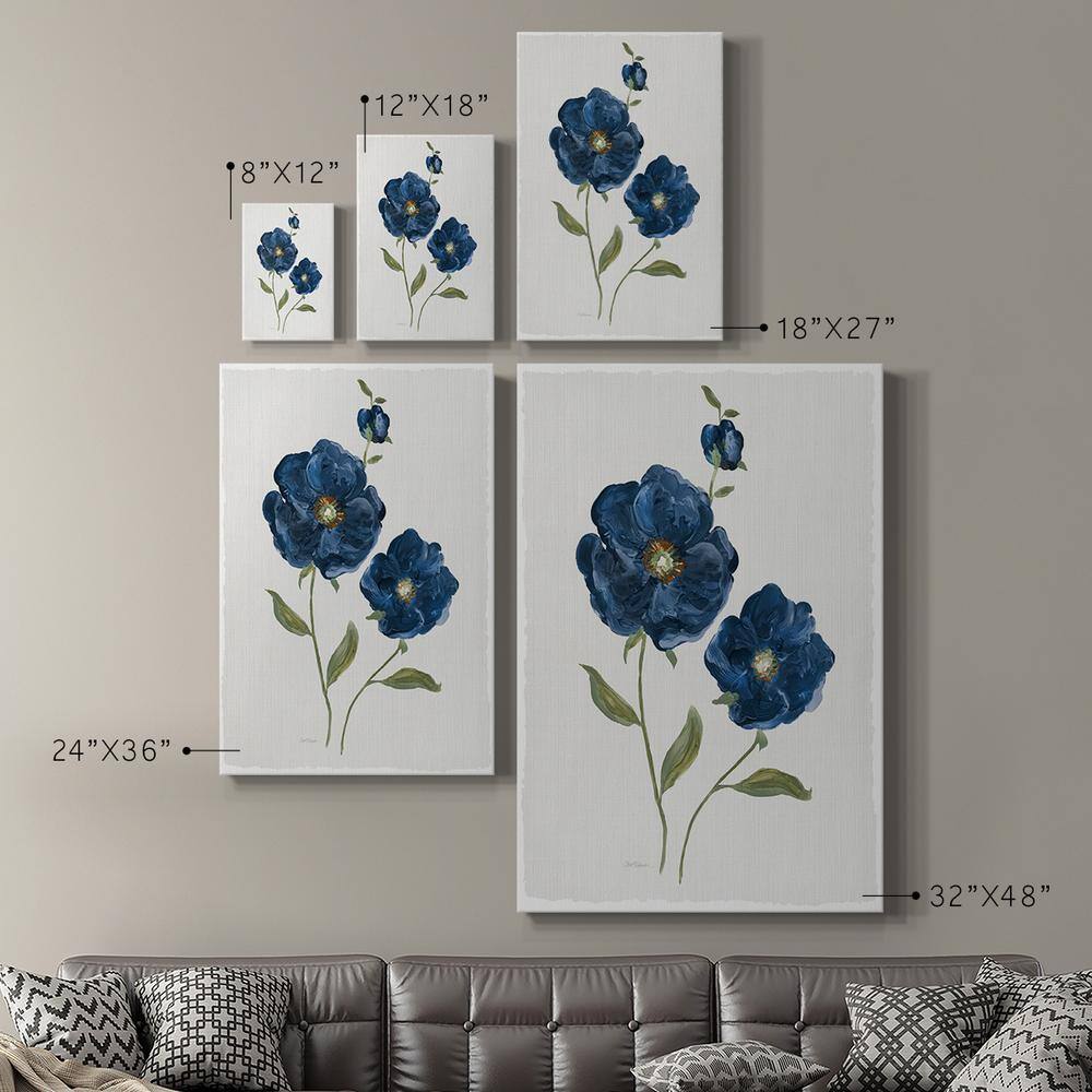 Blue Poppies Hand-Stretched Canvas Art Print