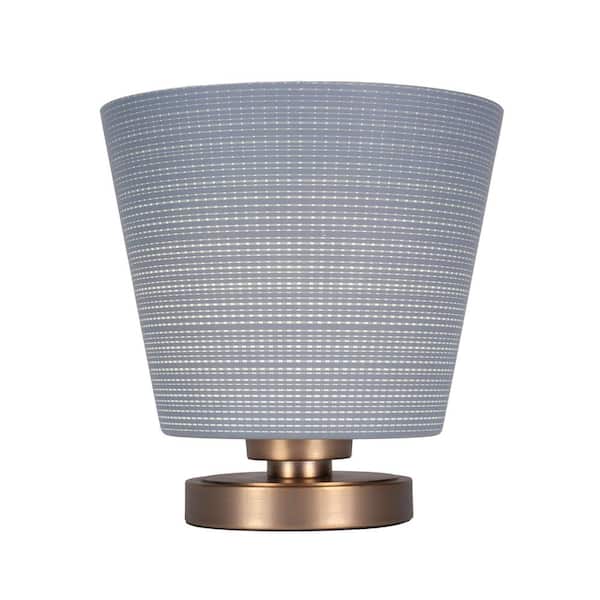 Unbranded Quincy 10 in. New Age Brass Accent Lamp with Multicolored Glass Shade