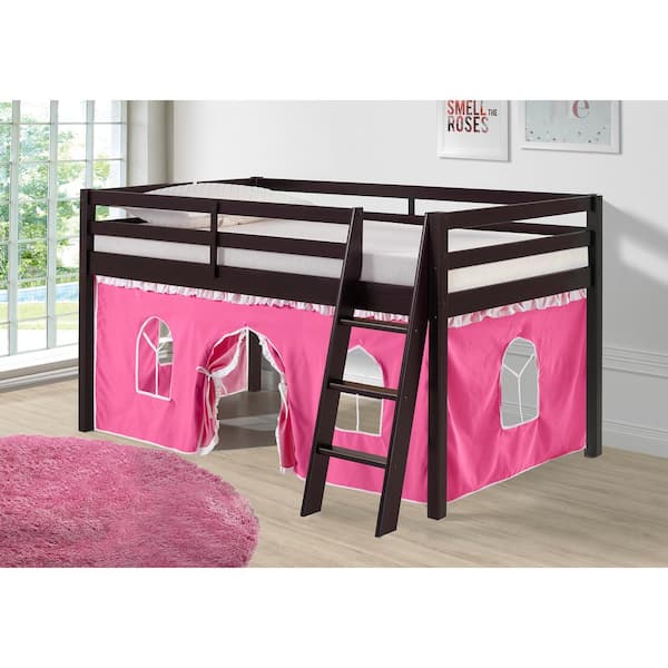 Alaterre Furniture Roxy Espresso With, Bottom Bunk Bed Tent