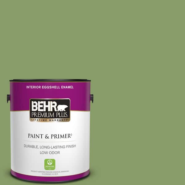 BEHR PREMIUM PLUS 1 gal. #M370-5 Agave Plant Eggshell Enamel Low Odor Interior Paint & Primer