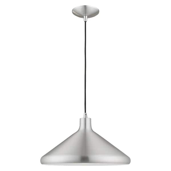 Sadler 1-Light Brushed Aluminum Cone Pendant