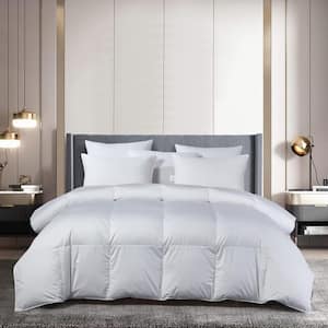 Twin 400-Thread Count Sateen Cotton All Seasons European Goose Down Comforter