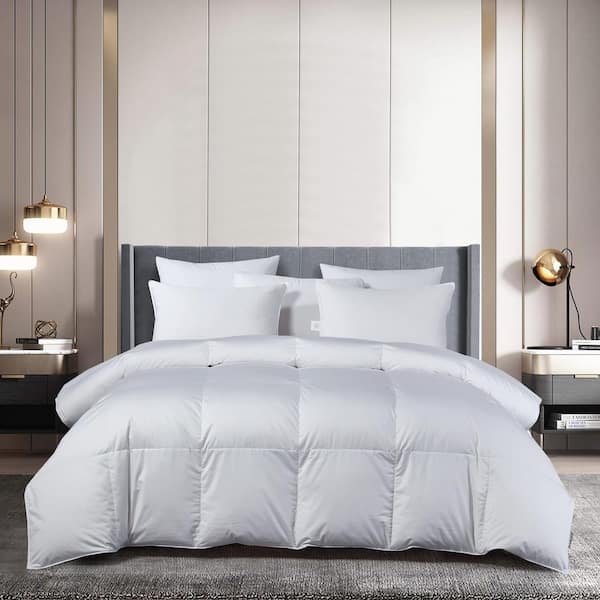 Full/Queen 400-Thread Count Sateen Cotton All Seasons European Goose Down Comforter