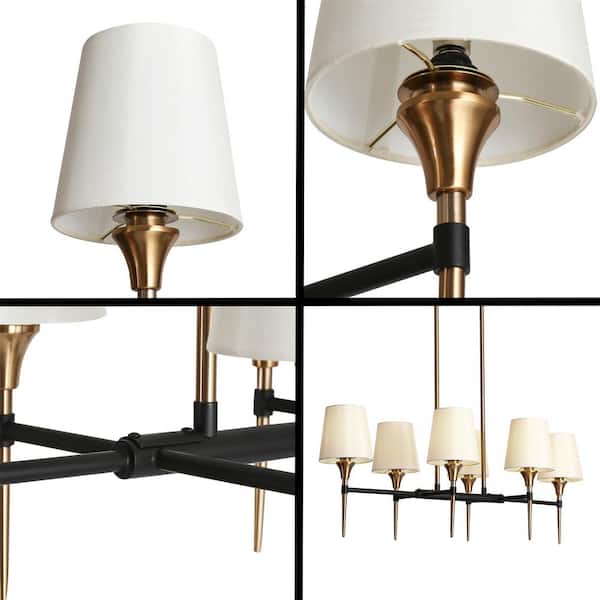 Uolfin Modern Mid-century 6-Light Brass Linear Kitchen