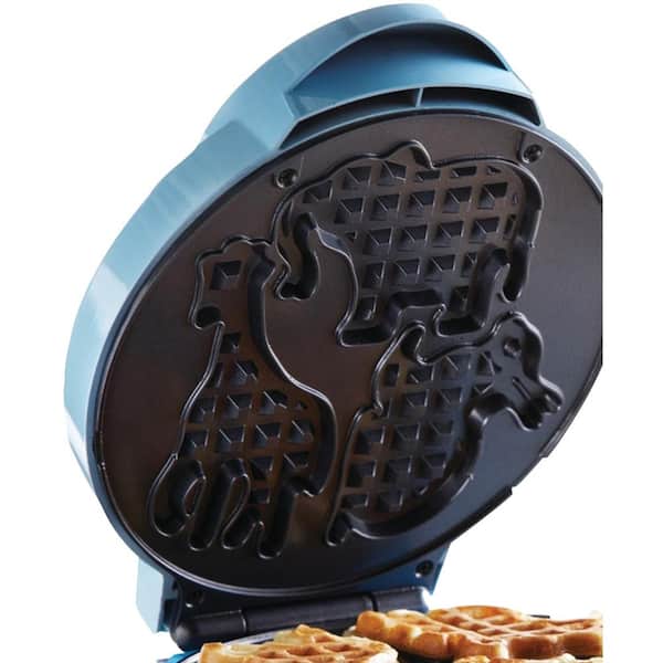 Blue Animal-Shapes Waffle Maker