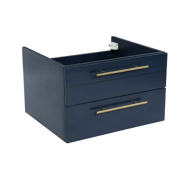 Fresca Lucera 23 in. Wall Mount Floating Single Bath Vanity Cabinet without Top in Royal Blue - Undermount Sink Compatible