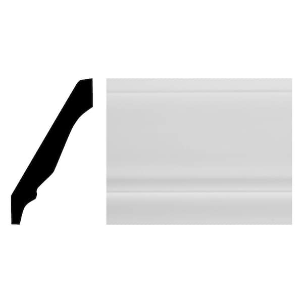 Unbranded 2435 9/16 in. x 3-5/8 in. x 144 in. PVC White Crown Molding