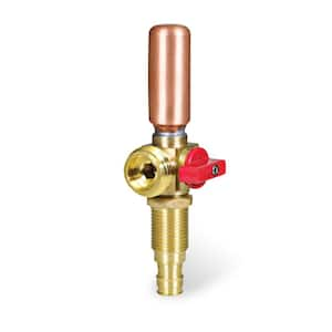 1/2 in. PEX A x 3/4 in. MHT Brass Washing Machine Replacement Valve with Hammer Arrestor Red- for Hot Water Supply