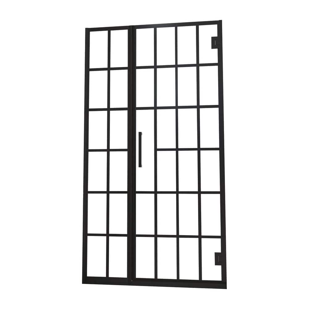 34 in. W x 72 in. H Pivot Frameless Shower Door in Matte Black Finish with Clear Glass price history on PriceWatchPro